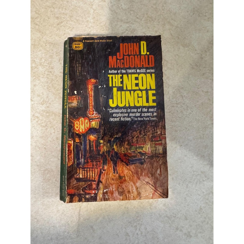 The Neon Jungle John D MacDonald Vintage 1953 Fawcett Gold Medal Paperback d1699